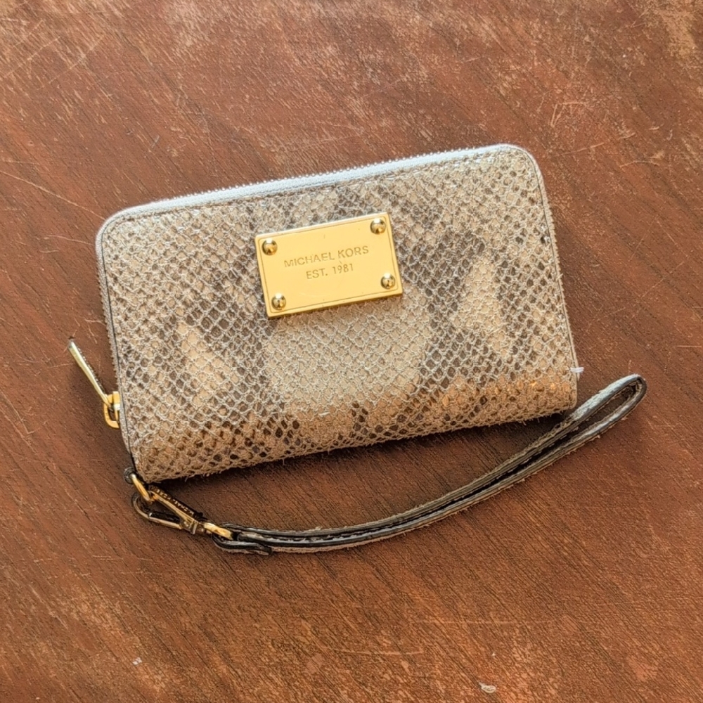 Michael Kors Snake Print Wristlet